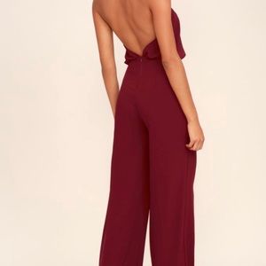 Halter, with button detail, full-length jumpsuit